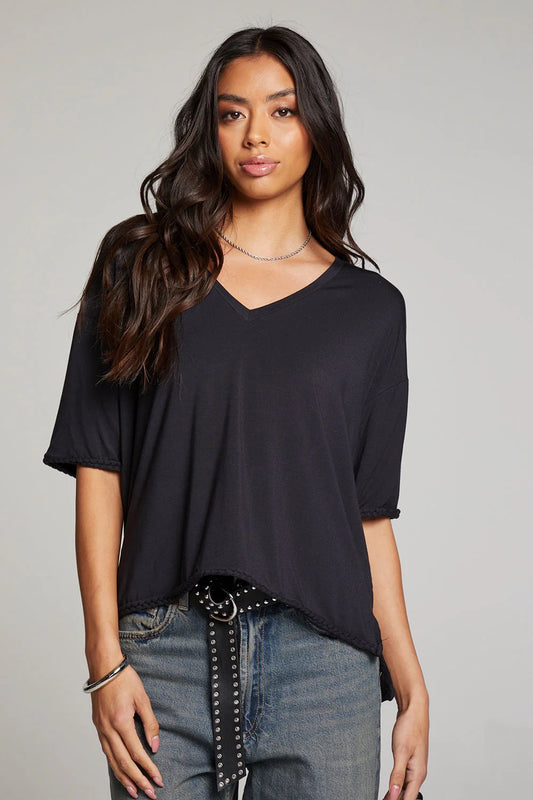 Chaser Mason Licorice V Neck