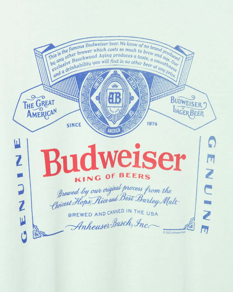 Junk Food - Budweiser Spray Tee - Close