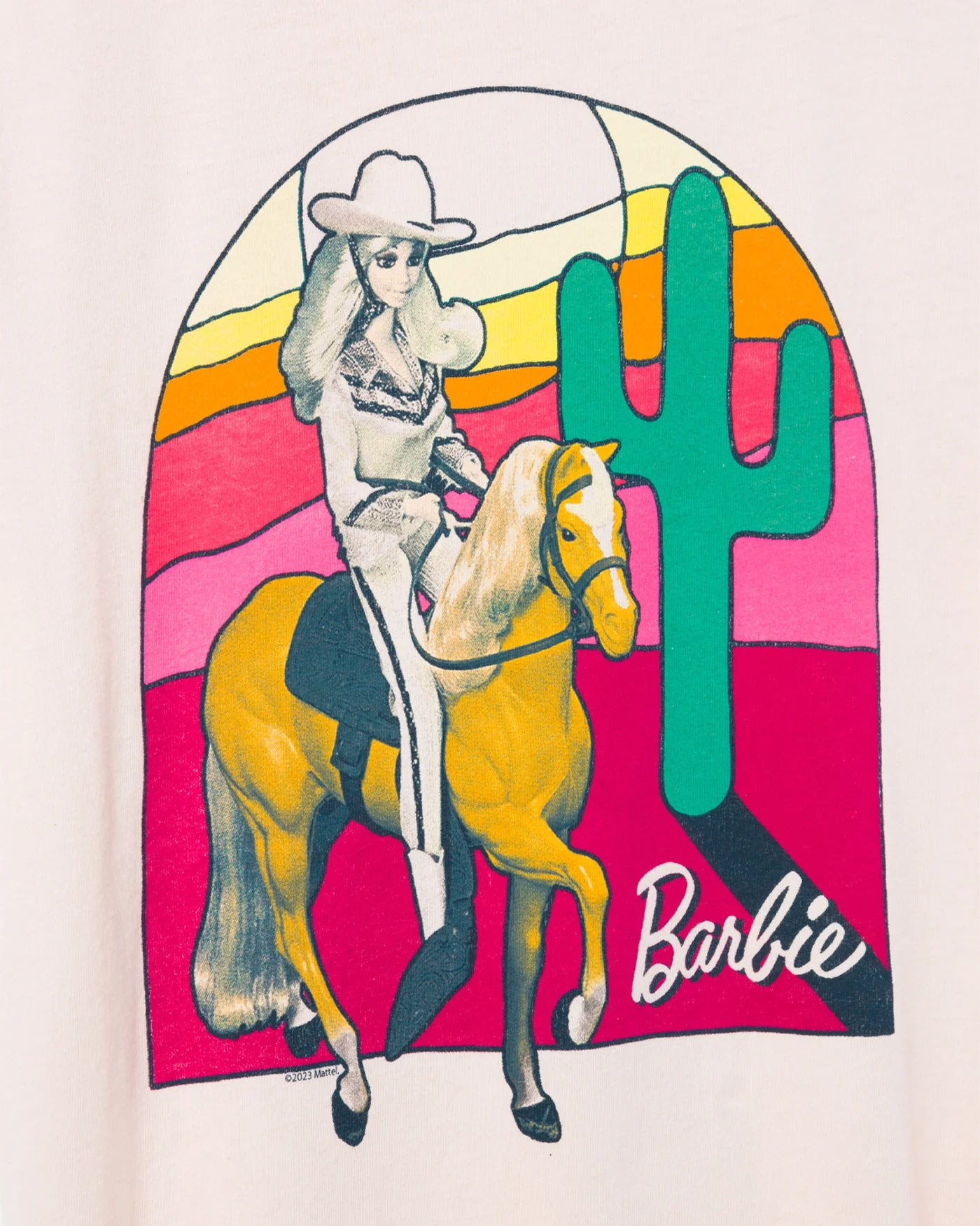 Junk food clothing Sunset Western Barbie Womens Tee