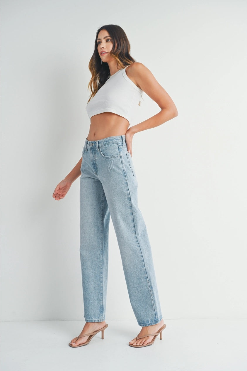 Just Black Denim Relaxed Straight Light Denim