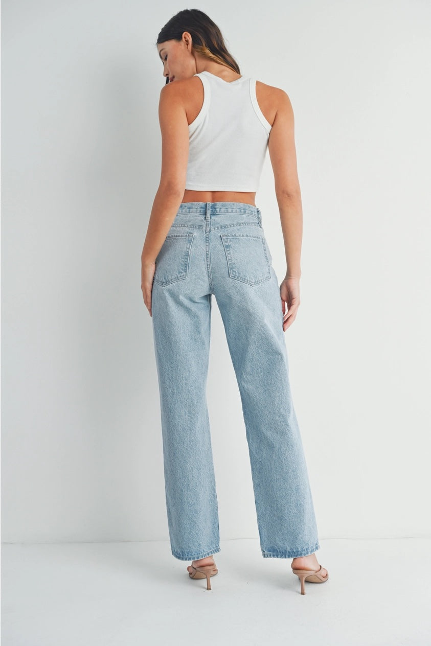 Just Black Denim Relaxed Straight Light Denim