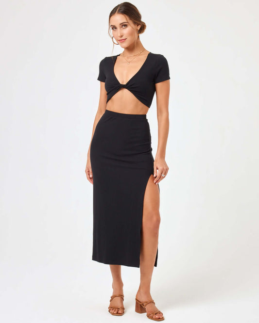  L*SPACE x Hanna Montazami Isla Skirt - Black - Front