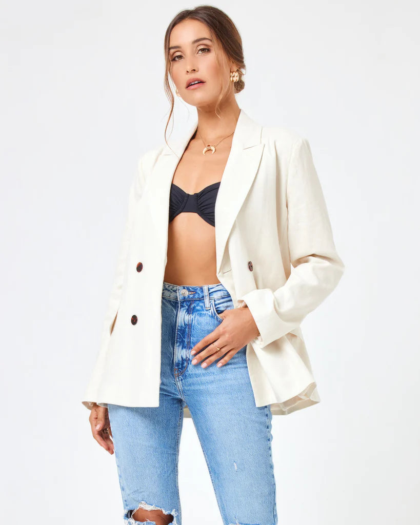 LSpace-Rhodes-Blazer-Cream-Front