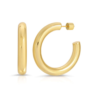 Natalie B Jewelry - Adina Hoop - Gold - Main