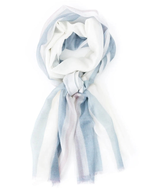 QUINN Striped Cashmere Scarf - Main