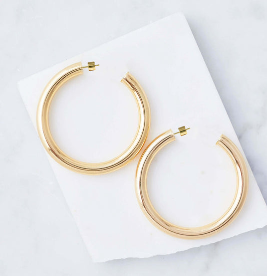 Sasha Hoop in Gold - Main