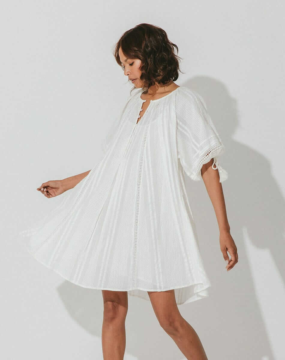 Cleobella - Alba Mini Dress - Ivory - Movement