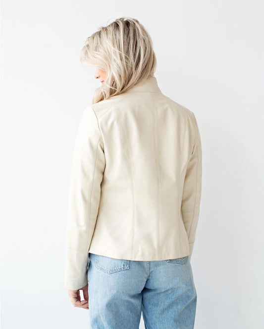 Amsterdam Heritage Cream Urban Leather Jacket