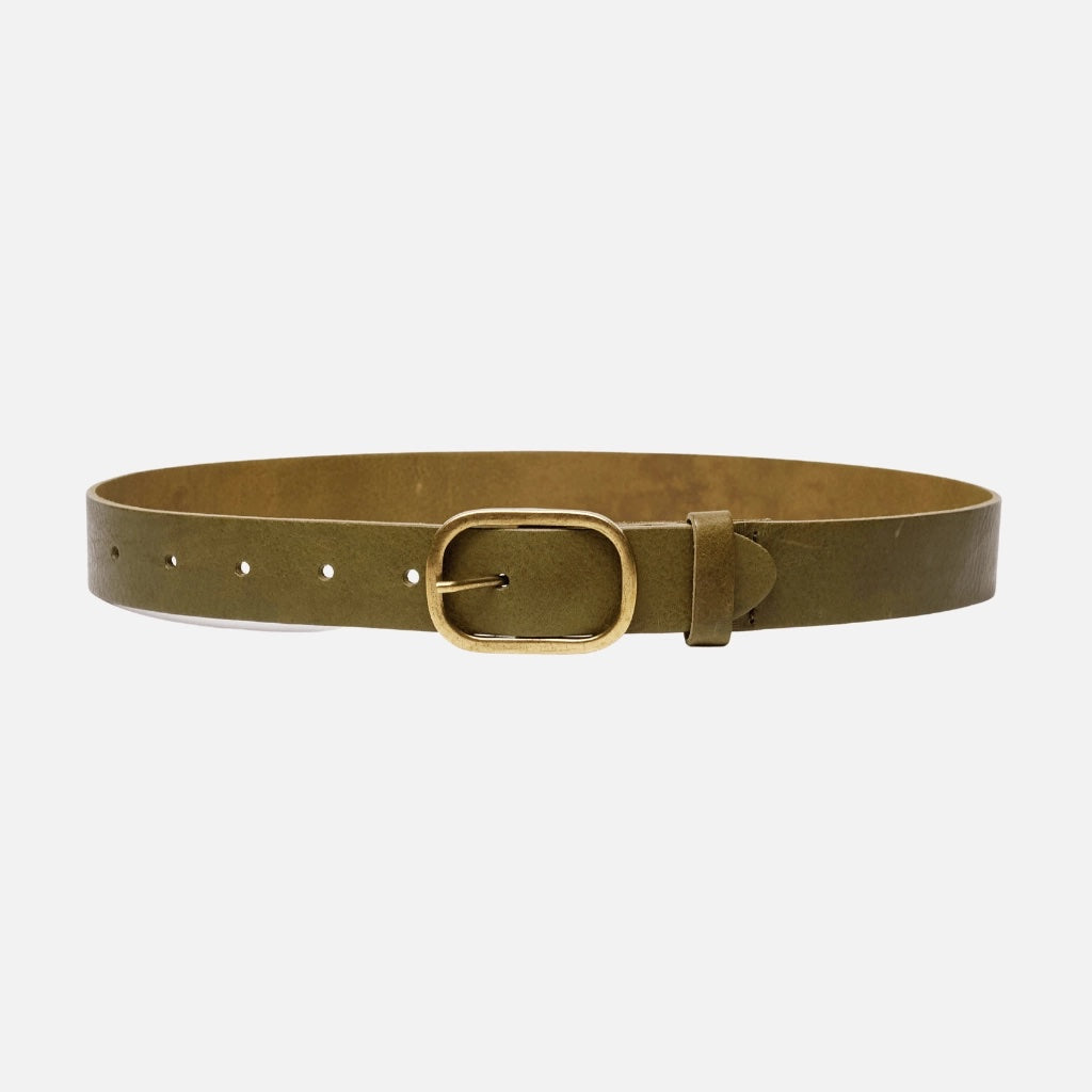 Amsterdam Heritage Olive Leather Belt