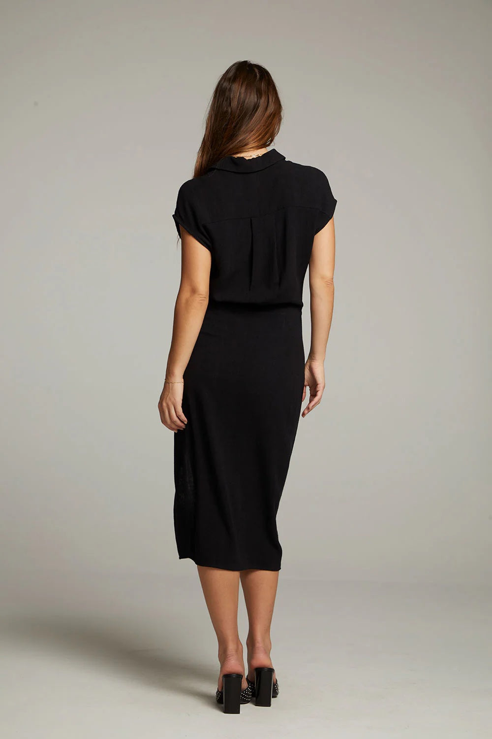 chaser atlantic true black midi dress