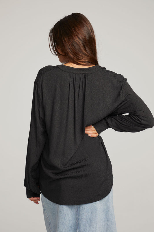 Chaser Denver Licorice Blouse