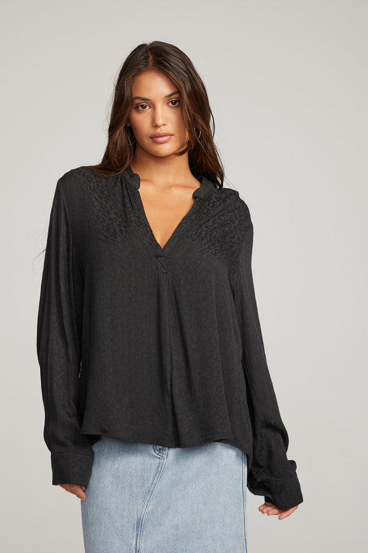 Chaser Denver Licorice Blouse