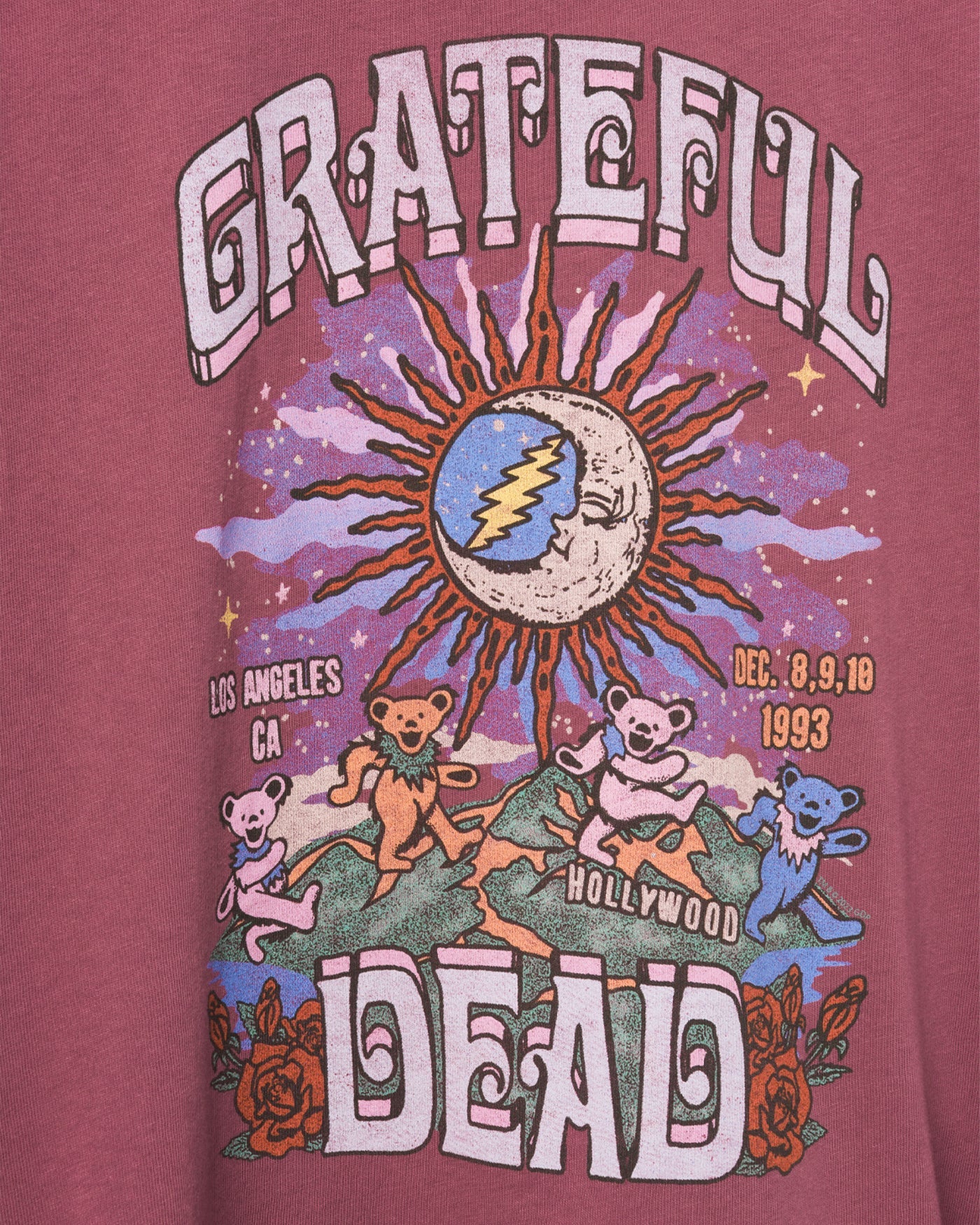 junk food clothing grateful dead mauve tee