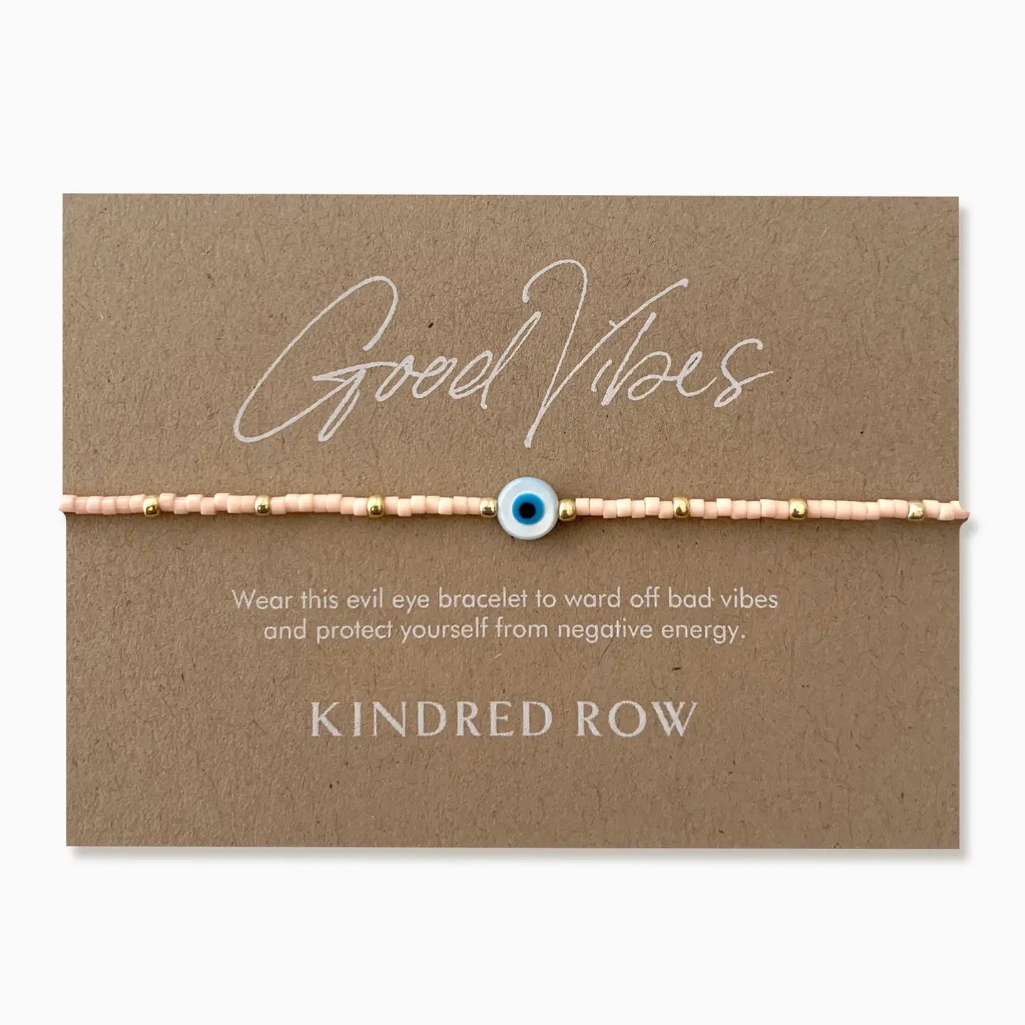 Kindred Row Evil Eye Bracelet Peach