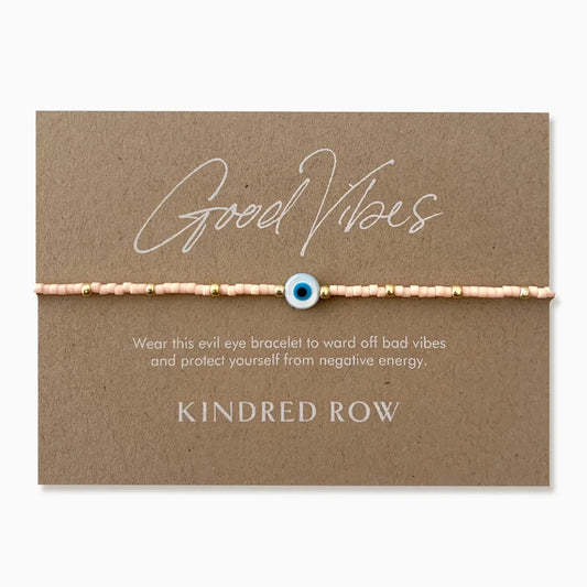 Kindred Row Evil Eye Bracelet Peach