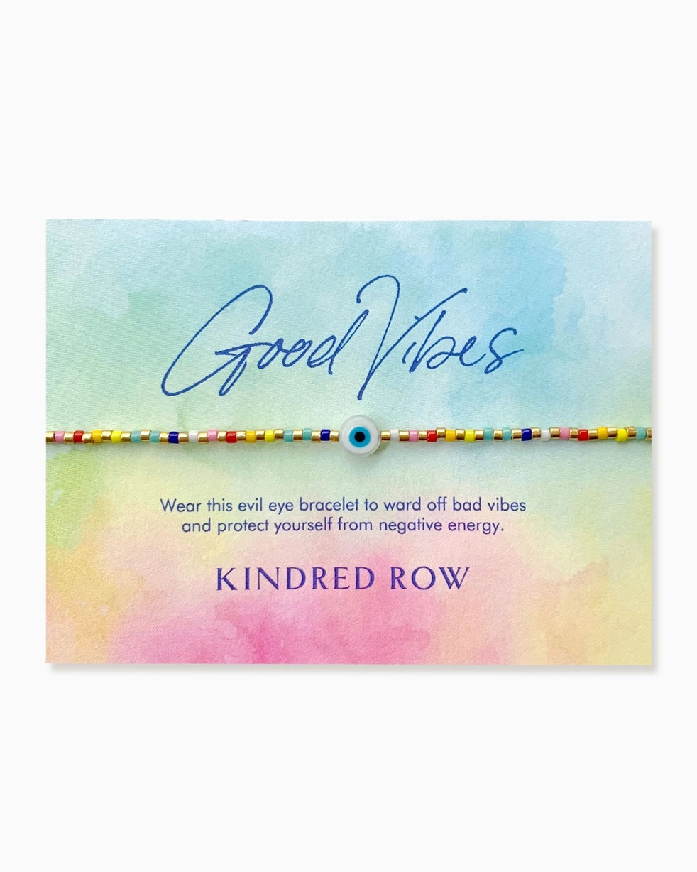 Kindred Row Evil Eye Bracelet in Rainbow