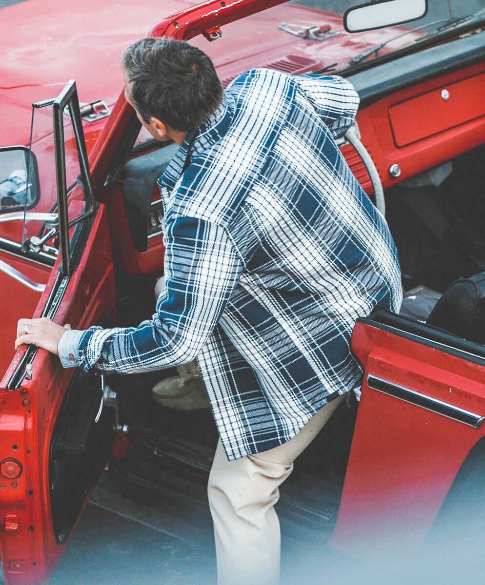 Outerknown - Blanket Shirt in Blue - Model