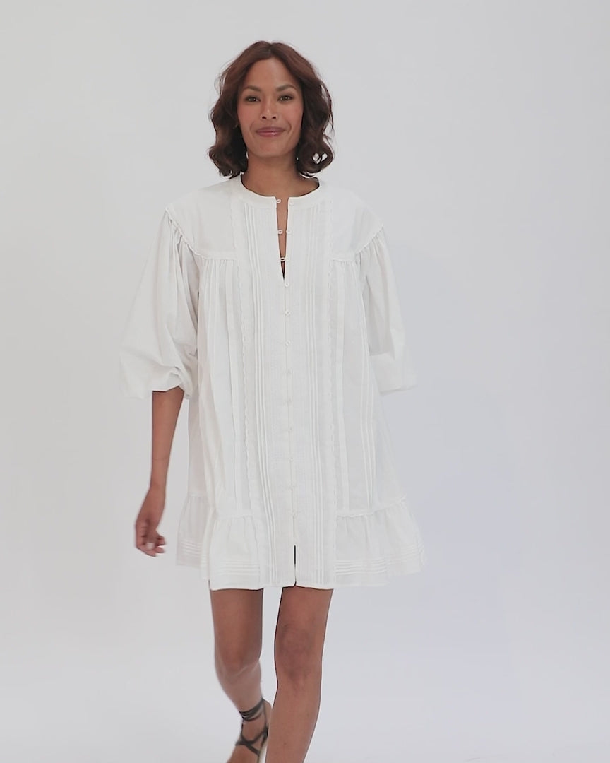 Cleobella - Alba Mini Dress - Ivory - Video