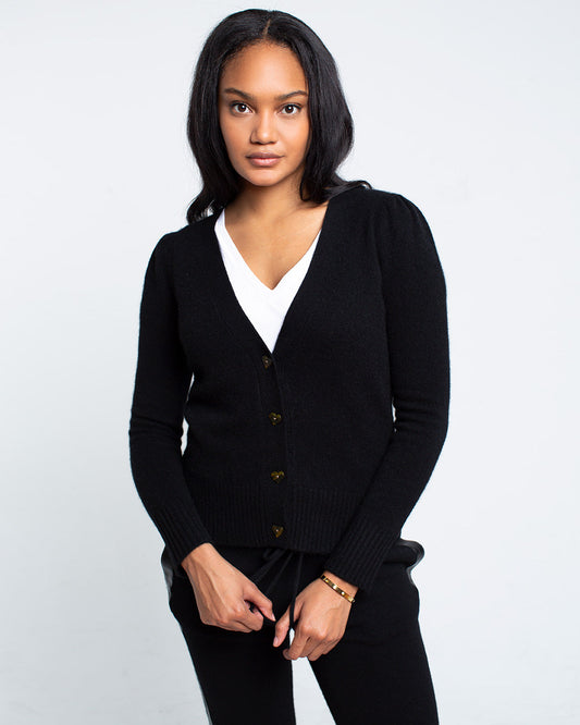 QUINN Grace Cashmere Cardigan - Black