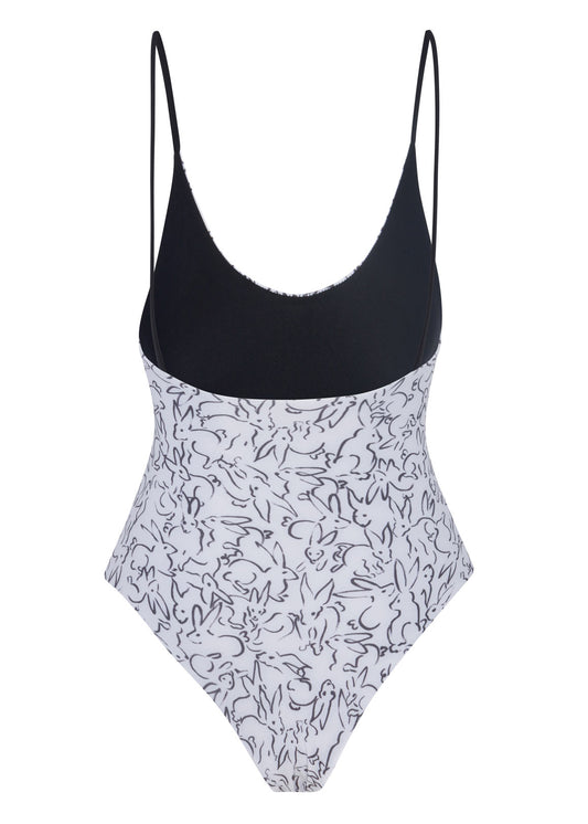 Sands Maillot -white print