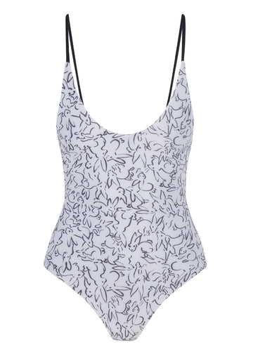 Sands Maillot -white print