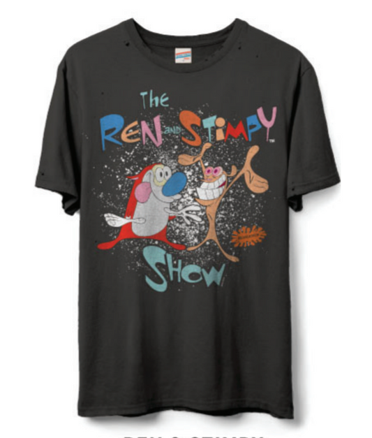 Junk Food Ren and  Stimpy Tee