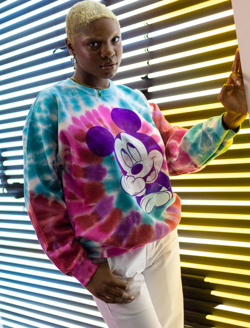 Junk Food Micky Mouse Tie Dye Sweatshirt