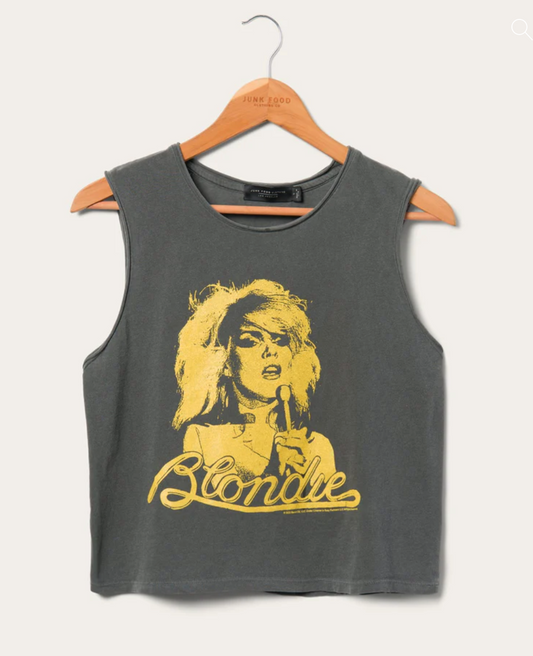 Women's Blondie Gold Cropped Muscle Tank