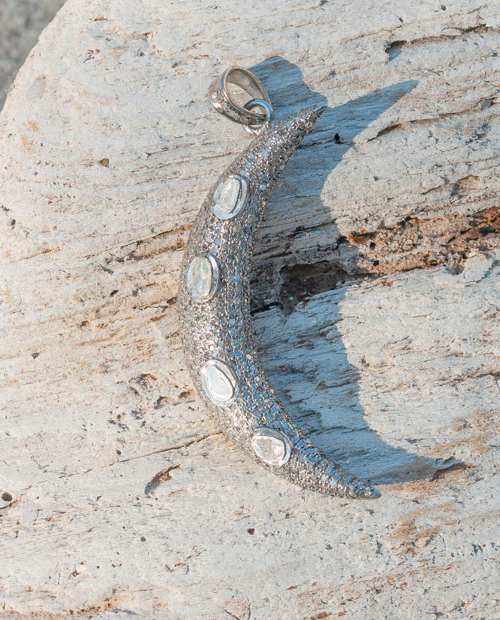 Half Moon Diamond Pendant