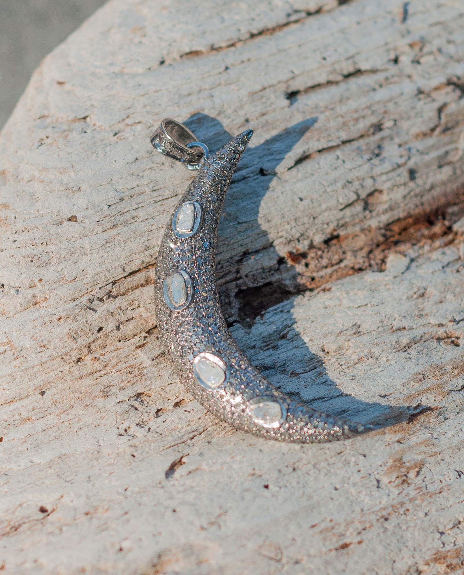 Half Moon Diamond Pendant 2